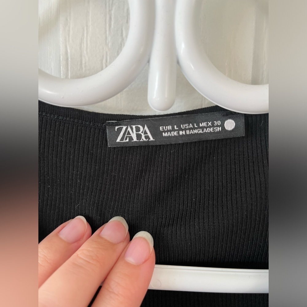 NWOT Zara Ribbed Long Sleeve - Picture 3 of 4